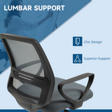 Vinsetto Draughtsman Chair Tall Office Chair with Adjustable Height and Footrest – Mesh Back, Grey