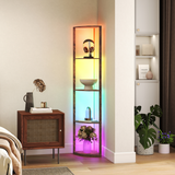 5-Tier Shelf RGB Floor Lamp with Remote