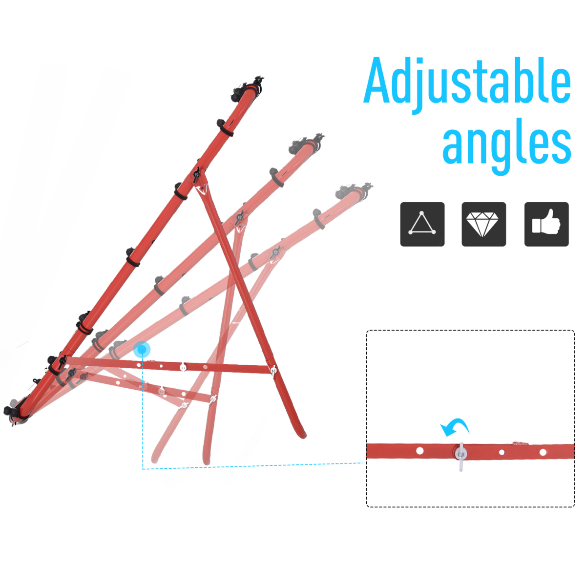 HOMCOM Football Rebounder Net with Adjustable Angle & 20 Elastic Cords – Kids & Adults Training Goal