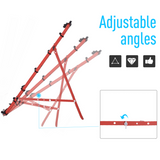 HOMCOM Football Rebounder Net with Adjustable Angle & 20 Elastic Cords – Kids & Adults Training Goal