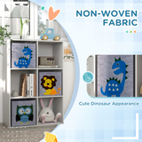 ZONEKIZ Toy Organiser with 6 Storage Cubes & 3 Non-Woven Fabric Drawers – Kids Bedroom Storage Unit, White