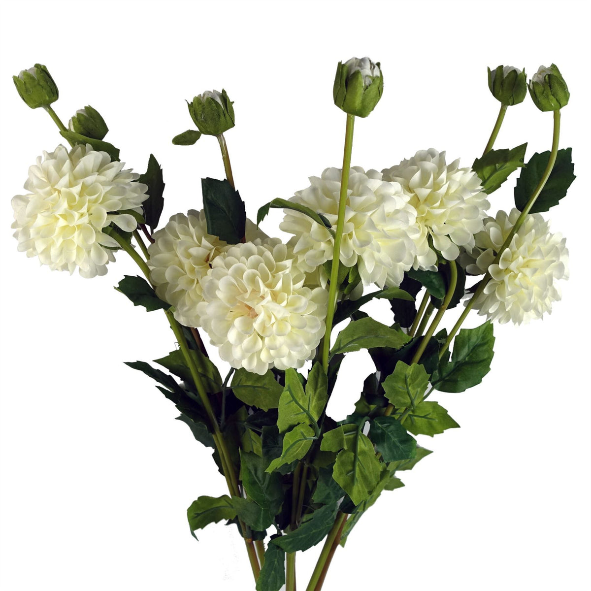 75cm Artificial Dahlia PomPom Flowers – Cream