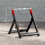 HOMCOM Motorcycle Wheel Balancer Truing Stand with Spoke Wrench – Foldable Steel Frame for Wheels up to 23in, Black