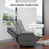 HOMCOM Power Lift Recliner Armchair with Electric Recline & Handset – Riser Chair, Grey