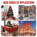 Giant Pre-Lit Outdoor Christmas Bow with 124 Warm White LEDs – Festive Door, Porch & Gate Decoration