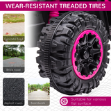 HOMCOM 12V Kids Electric Ride-On Quad Bike ATV with Dual Motors, Ages 3-5 – Outdoor Toy, Pink