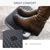 Adjustable 3-Position Tilting Footrest with Textured Massage Top – Non-Skid Home Office Foot Rest, Black
