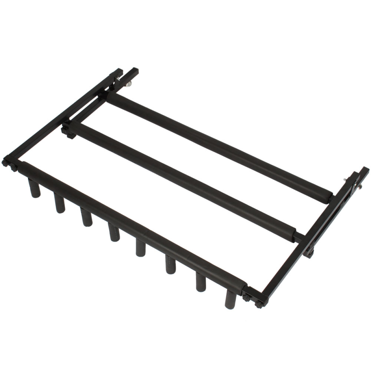 Rack Style Folding Guitar Stand for 7 Guitars and Basses – Tubular Display Holder, Black