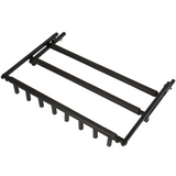 Rack Style Folding Guitar Stand for 7 Guitars and Basses – Tubular Display Holder, Black