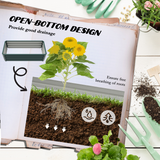 Outsunny Set of 2 Galvanised Steel Raised Garden Beds, Outdoor Planter Boxes – Open Bottom, Green