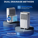 HOMCOM 12L/Day Dehumidifier with 24H Timer & 2 Fan Speeds – Damp and Condensation Control