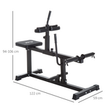 SPORTNOW Seated Adjustable Leg Extension Machine, Plate Loaded with Dual Olympic Posts – Black