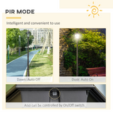 Outsunny 2.4m Solar Garden Lamp Post with Dusk-to-Dawn Sensor, IP44 Aluminium Frame – Patio Path Light