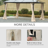 Outsunny 4-Pack Gazebo Replacement Sidewalls with Zip Fastening – Privacy Panels for 3 x 4m Gazebos