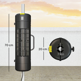 Outsunny Electric Parasol-Mounted Patio Heater, 2 Heat Settings up to 2000 W – IP44 Outdoor Heater, Black