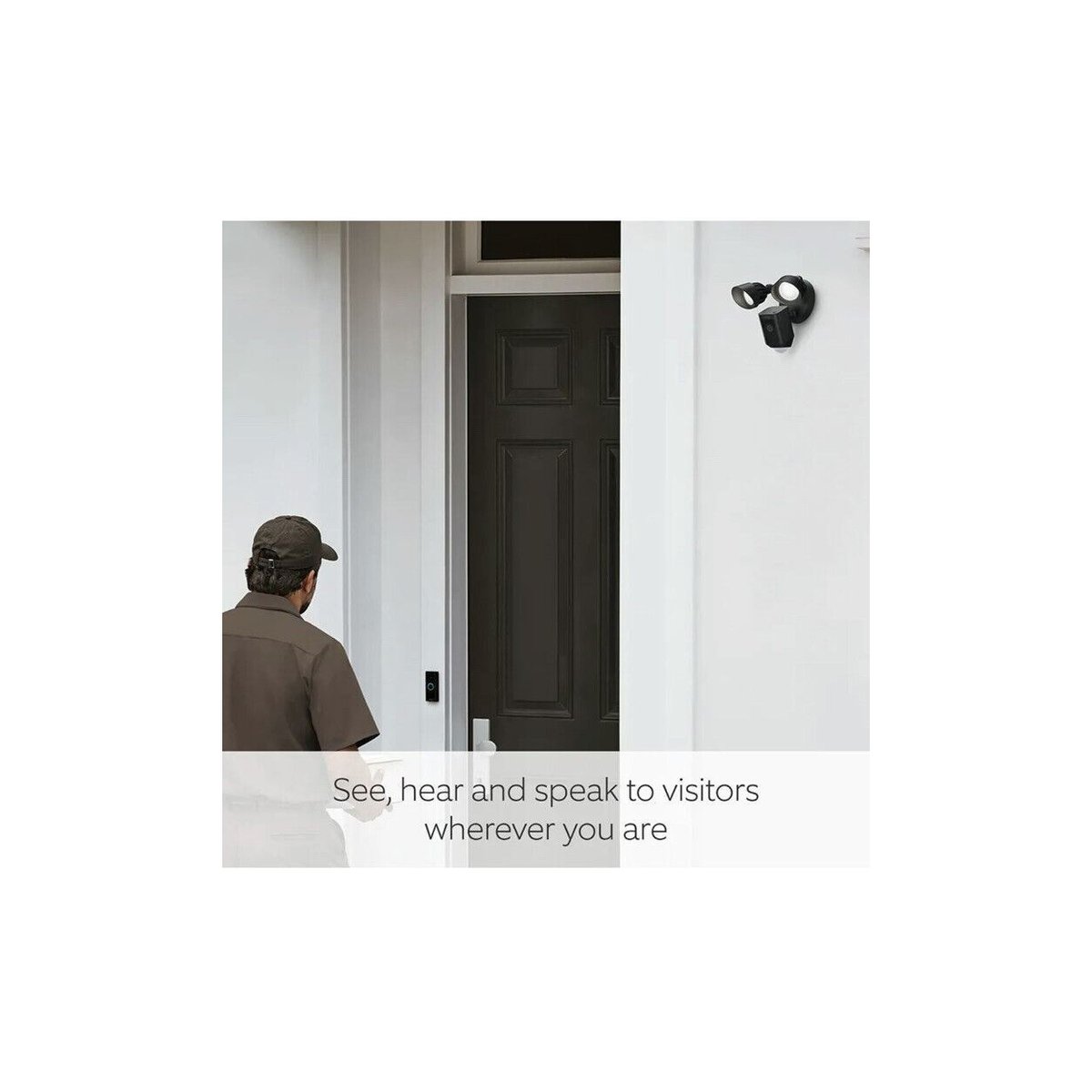 Ring Floodlight Cam Wired Plus Outdoor Security Camera, 1080p HD with Motion-Activated LED Lights – Black