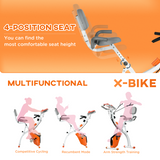 HOMCOM 2-in-1 Foldable Upright & Recumbent Exercise Bike, 8 Resistance Levels & Pulse Sensor – Home Cardio