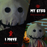 HOMCOM 80cm Outdoor Halloween Witch Prop Decoration with Light Up Eyes