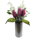 Leaf Large Artificial Gypsophila Foliage Spray with Wired Shapable Stems, Pack of 6 – 85cm Floral Decor, White