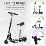 HOMCOM 120W Foldable Electric Scooter with Adjustable Seat, Hand Brake & Kickstand – Kids Ride-On for Ages 7–12
