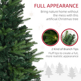 HOMCOM 4ft Pre-Lit Entrance Christmas Tree with 80 LEDs & Vase Base – Festive Porch Decoration
