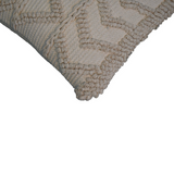 Artisan Furniture Alda Cushion Set of 2 – Zig-Zag Design Scatter Cushions with Plump Filling, Cream