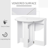 HOMCOM Folding Drop Leaf Dining Table – Space-Saving Kitchen Bar & Console Table for Small Spaces