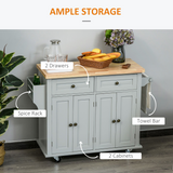 Modern Kitchen Storage Cabinet with 2 Drawers & Cupboards – Flat Worktop, Kitchen and Dining Room Furniture