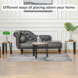 3-Piece Stackable Coffee Table Set with Walnut-Effect MDF Tops & Steel Frames – Nesting Tables