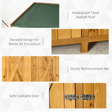 Outsunny Garden Storage Shed Tool Organiser with Removable Table and Lockable Door – 140 x 75 x 157 cm