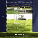 Outsunny 3x3m / 3x6m Pop Up Gazebo Side Panels, 2-Pack with Windows & Zipped Doors – Replacement Set, Blue