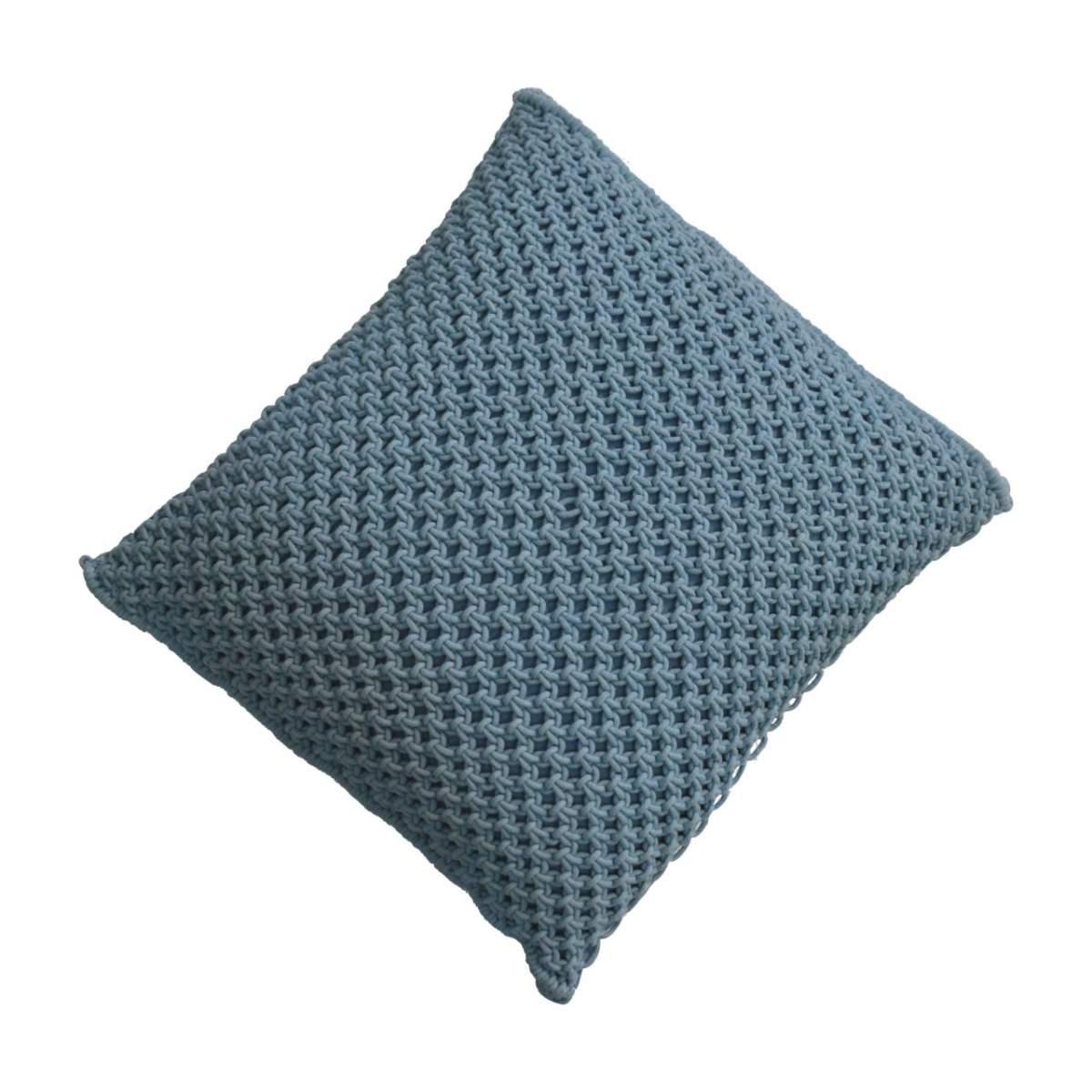 Artisan Furniture Myra Cushion Set of 2 – Woven Design Scatter Cushions with Plump Filling, Blue