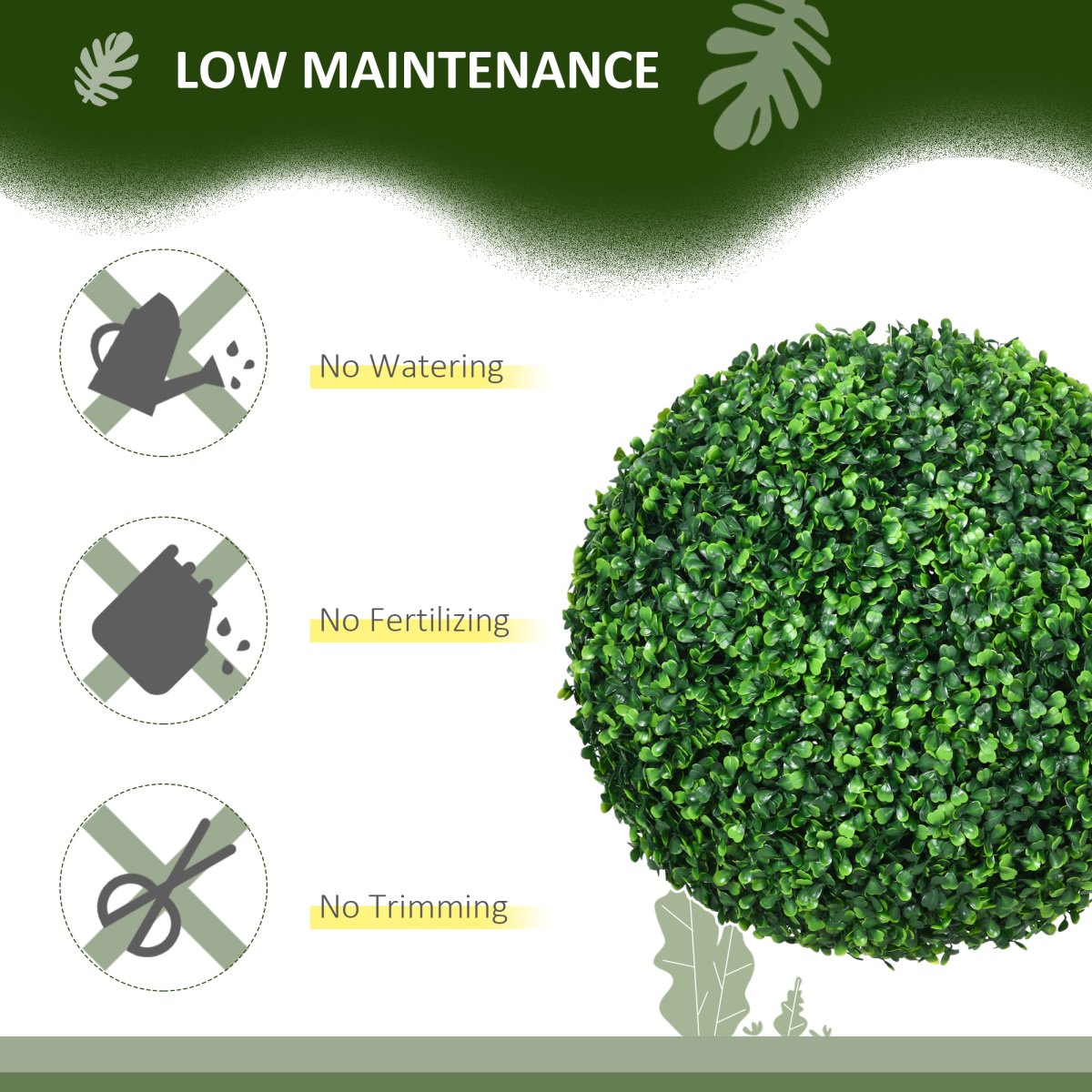 Artificial Topiary Ball Plants – Set of 2