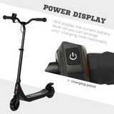 HOMCOM Kids Electric Scooter, 120W with Battery Level Display & Rear Brake – E-Scooter for Ages 6+, Black