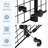 PawHut Heavy Duty Adjustable Dog Car Barrier, 91–152cm – Ventilated Wire Pet Guard for Cars & SUVs, Black