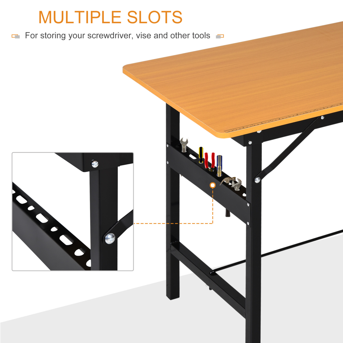 Foldable Heavy Duty Garage Workbench – Lightweight Portable DIY Work Station for Garages and Sheds