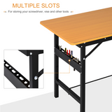 Foldable Heavy Duty Garage Workbench – Lightweight Portable DIY Work Station for Garages and Sheds