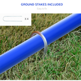 PawHut Dog Agility Training Set with 4 Bows, Ground Nails and Carry Bag – Blue and Orange