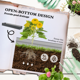 Outsunny Galvanised Steel Raised Garden Bed, 240cm Elevated Planter Box with Open Bottom, Grey