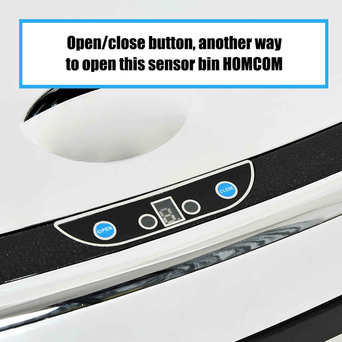 HOMCOM 68L Stainless Steel Automatic Sensor Bin – Touch-Free Hygienic Kitchen Bin, Silver