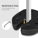 Outsunny Set of 4 Gazebo Weights with Reinforced Pins and Carry Belt, 12kg Total – Canopy Anchors, Black