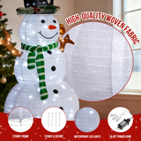 1.2m Pre-Lit Pull-Up Snowman & Squirrel Christmas Decoration with 120 White LEDs – Indoor & Outdoor Yard Decor