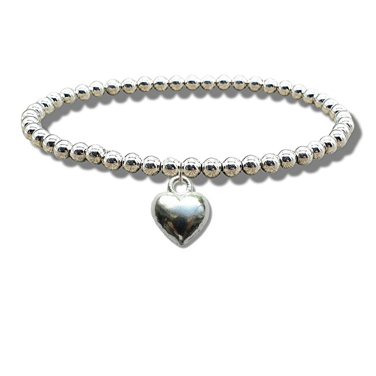 Aye Do Gifts Best Cat Mum Silver-Plated Heart Bracelet with Gift Card – Stretch Beaded Jewellery