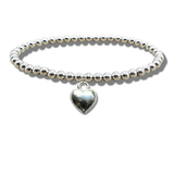 Aye Do Gifts Best Cat Mum Silver-Plated Heart Bracelet with Gift Card – Stretch Beaded Jewellery