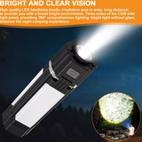 Rechargeable Foldable LED Camping Lantern with Magnetic Base & Hook – Outdoor Work Light, Black