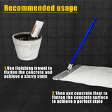Bull Float Concrete Kit, 48 x 8 in Magnesium Aluminium Board with 4 Combinable Handles, Toolbox & Trowel