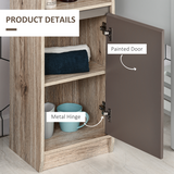 170cm Freestanding Slimline Storage Cabinet with 2 Cupboards and 2 Compartments – Anti-Tip Straps
