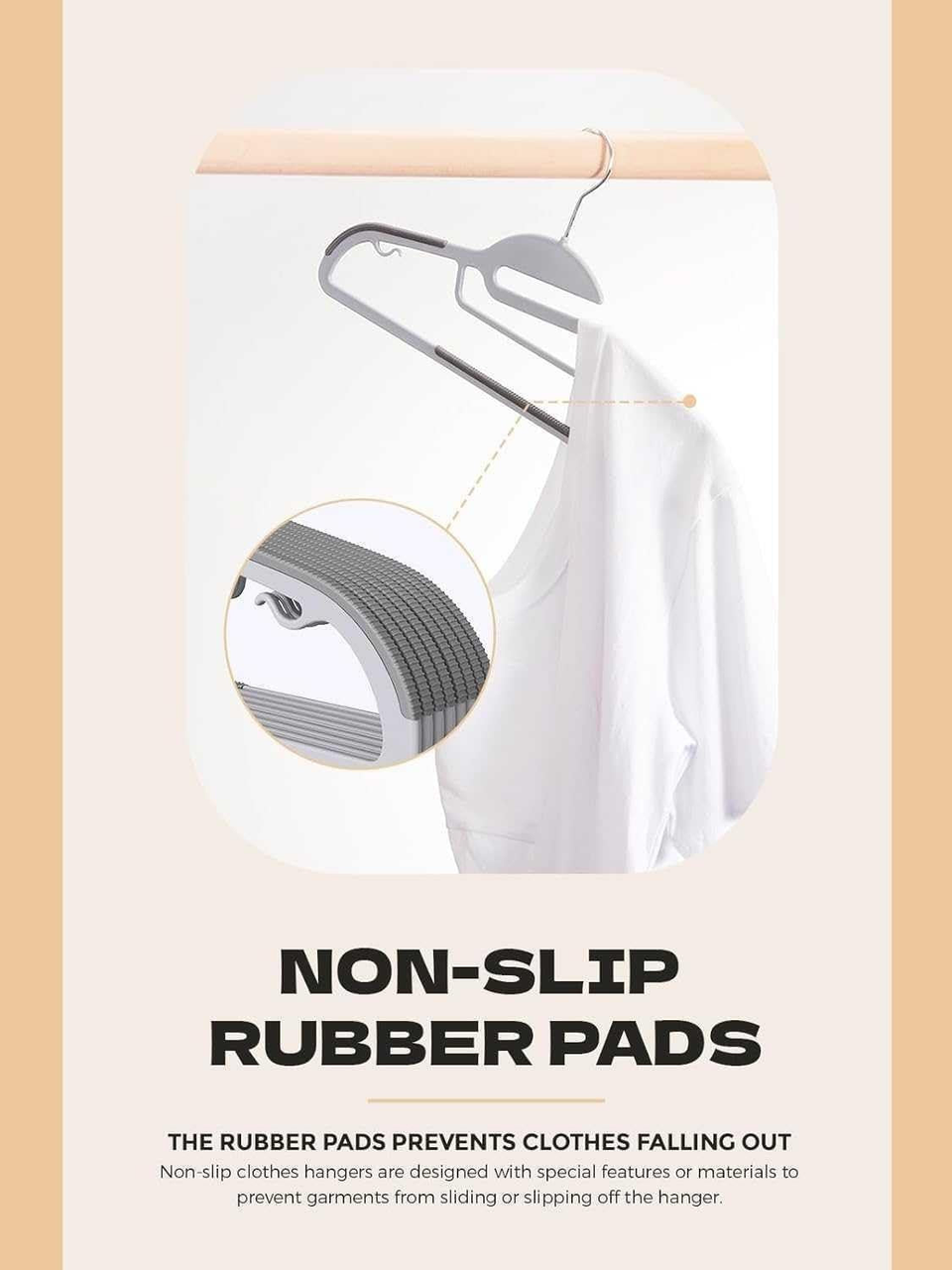 Belofay Non-Slip Plastic Coat Hangers – 30 Pack, White, Heavy Duty Adult Size
