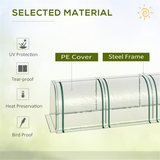 Mini Greenhouse with Steel Frame, PVC Cover & 3 Roll-Up Zipped Doors – Portable Garden Grow House, Dark Green