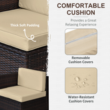 Outsunny Rattan Sofa Set rattan weave close-up